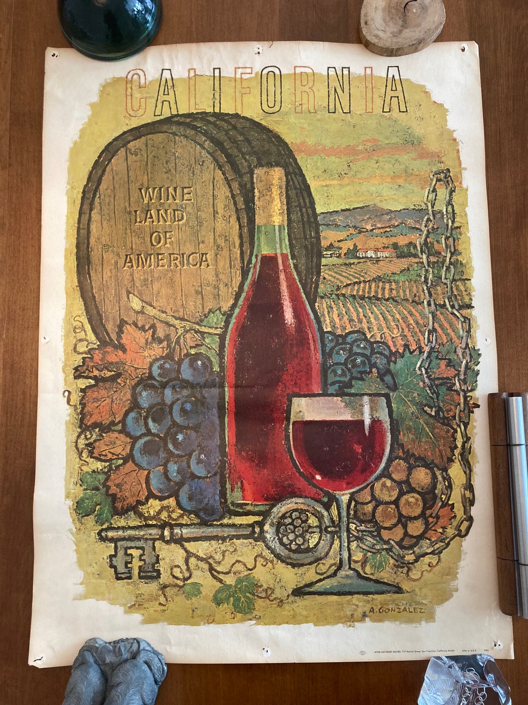Wine Land of America Poster Etsy