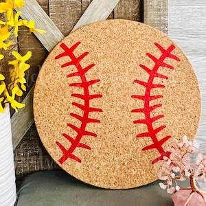 12&quot; Baseball Cork Board round Baseball pin board Baseball gifts Baseball décor Baseball pin display Beisbol cork board World Series MLB