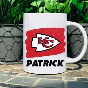 Kansas City Chiefs Becher NFL Becher anpassbarer Becher 15 Unzen Becher Fußballbecher benutzerdefinierte einzigartige Geschenke Super Bowl Meister Patrick Mahomes personalisiert