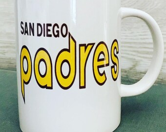 15 oz San Diego Padres baseball retro throwback mug