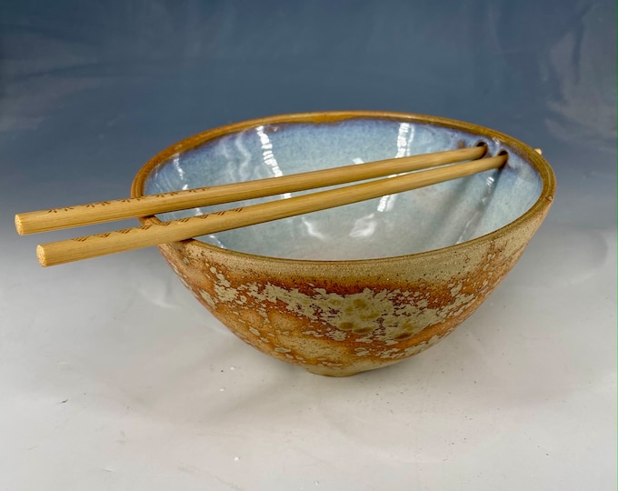 Hand thrown stoneware Noodle / Ramen Bowl.