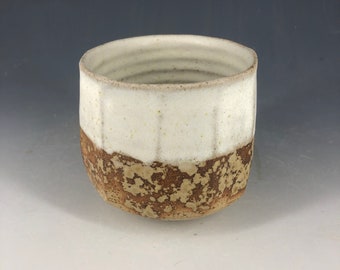 Tea Bowl. Tea Cup. Coffee Cup. Faceted Stoneware Ceramic Mug