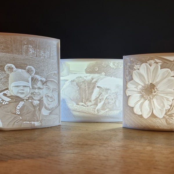 Lithophan als Fotogeschenk! Ihr Foto als indirekte Beleuchtung! Lithopane  Lichtbild  personalisiert Lithophanie 3D Druck perfektes Geschenk