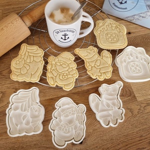 Christmas at the North Pole Cookie Cutter Set - Santa Claus Gingerbread House Polar Bear Snow Fox Cookie Cutter Cookie Cutter Bake Cookies