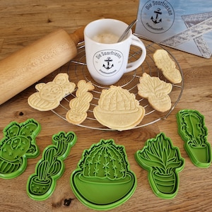 Kakteen  Cookie Cutter Set - Kaktus - Wüstenpflanze - Pflanze - Keksausstecher - Keksstempel - Backzubehör -Ausstechform - Kekse - Fondant