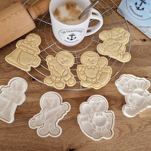 Gingerbread Men Cookie Cutter Set: Gingerbread Family Gingerbreadman Christmas Baking Christmas Cookie Cutters Cookie Stamps Baking Supplies