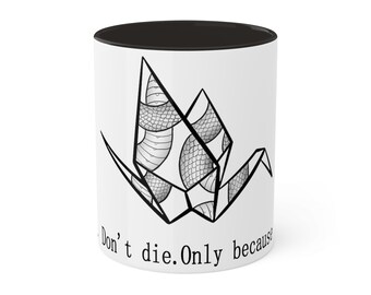Esposado / Ten cuidado. No mueras. Taza, 325 ml