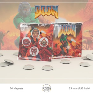 Aimants Doom 93 rétro gaming | Doom classiques | Fanart FPS vintage | Accessoires geek et cadeau gamer collector | .Hikaristudioshop