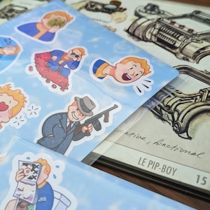Fogli adesivi Fallout | Fallout New Vegas | Vault Boy Fallout impermeabile | Pip ragazzo | .Hikaristudioshop