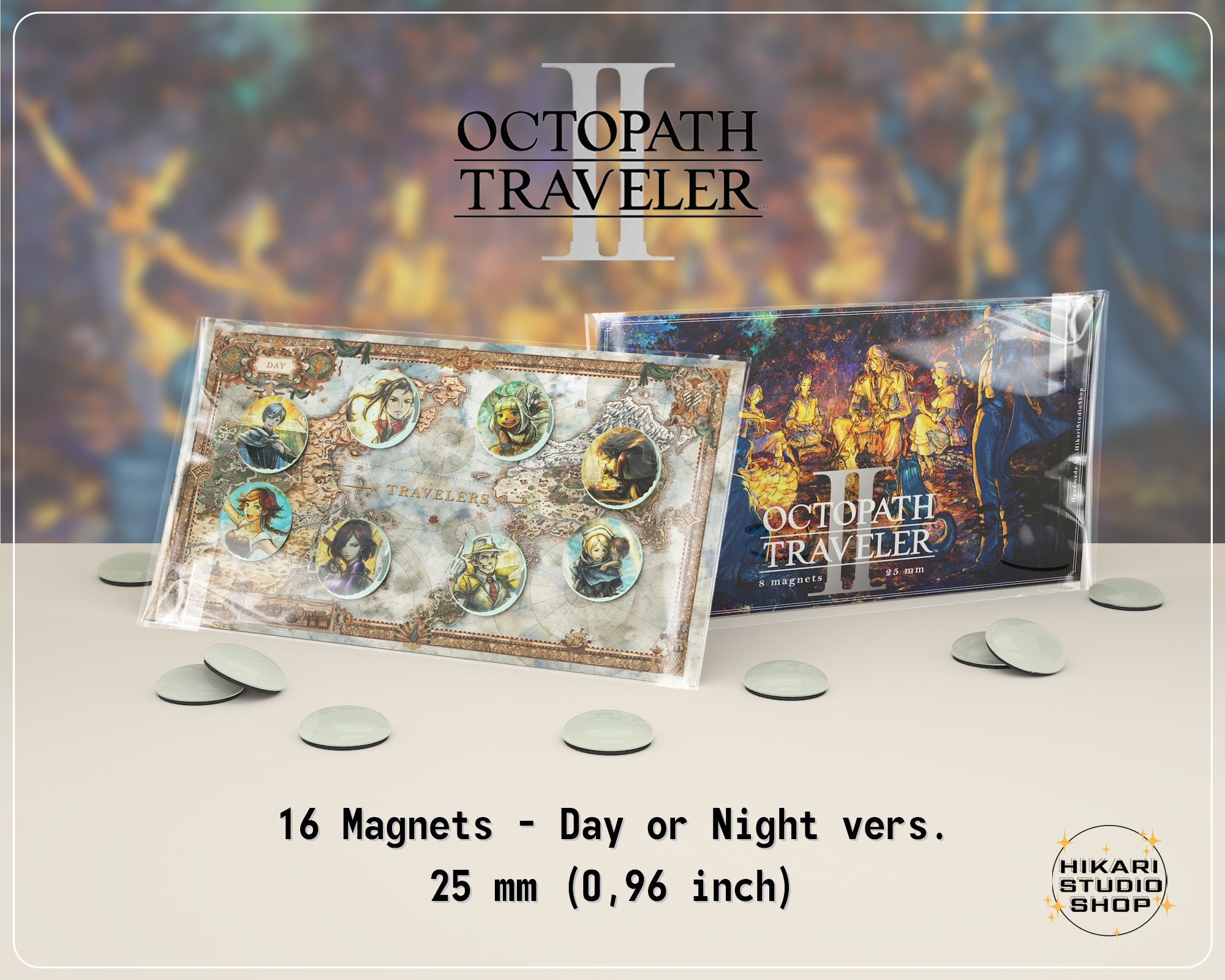 Octopath Traveler II throne & Temenos 3D Shadowbox 