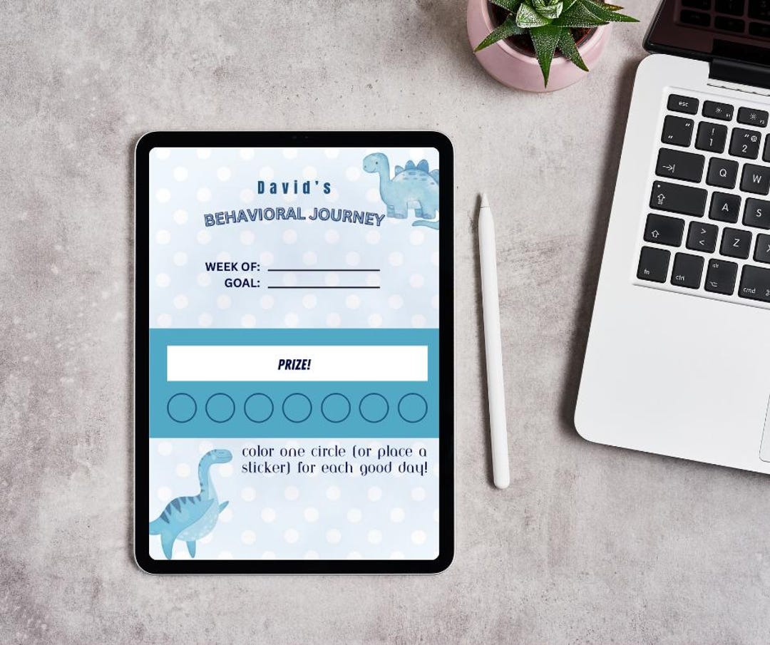 Editable Boys Behavior Chart, Reward Chart for Kids, Printable Canva ...