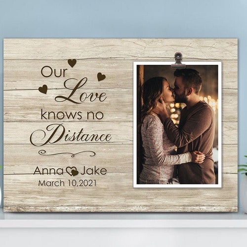 Long Distance Relationship Picture Frame Gift for Boyfriend Etsy