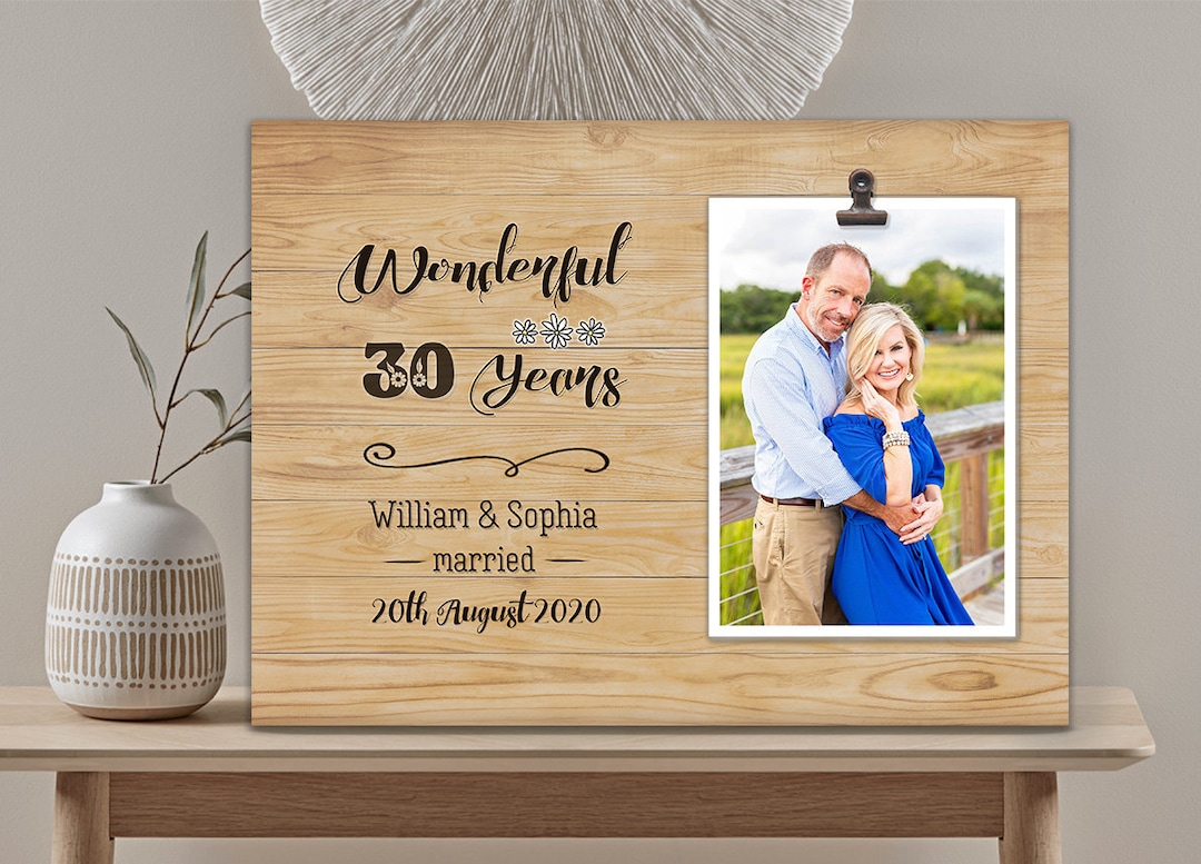 30 Years Wedding Anniversary Personalized Wedding Anniversary Etsy