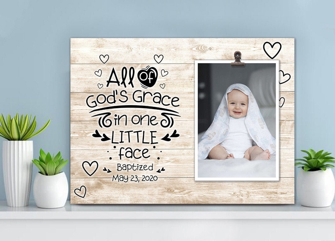 Baptism Picture Frame for Boy Baptism Personalized Frame Etsy