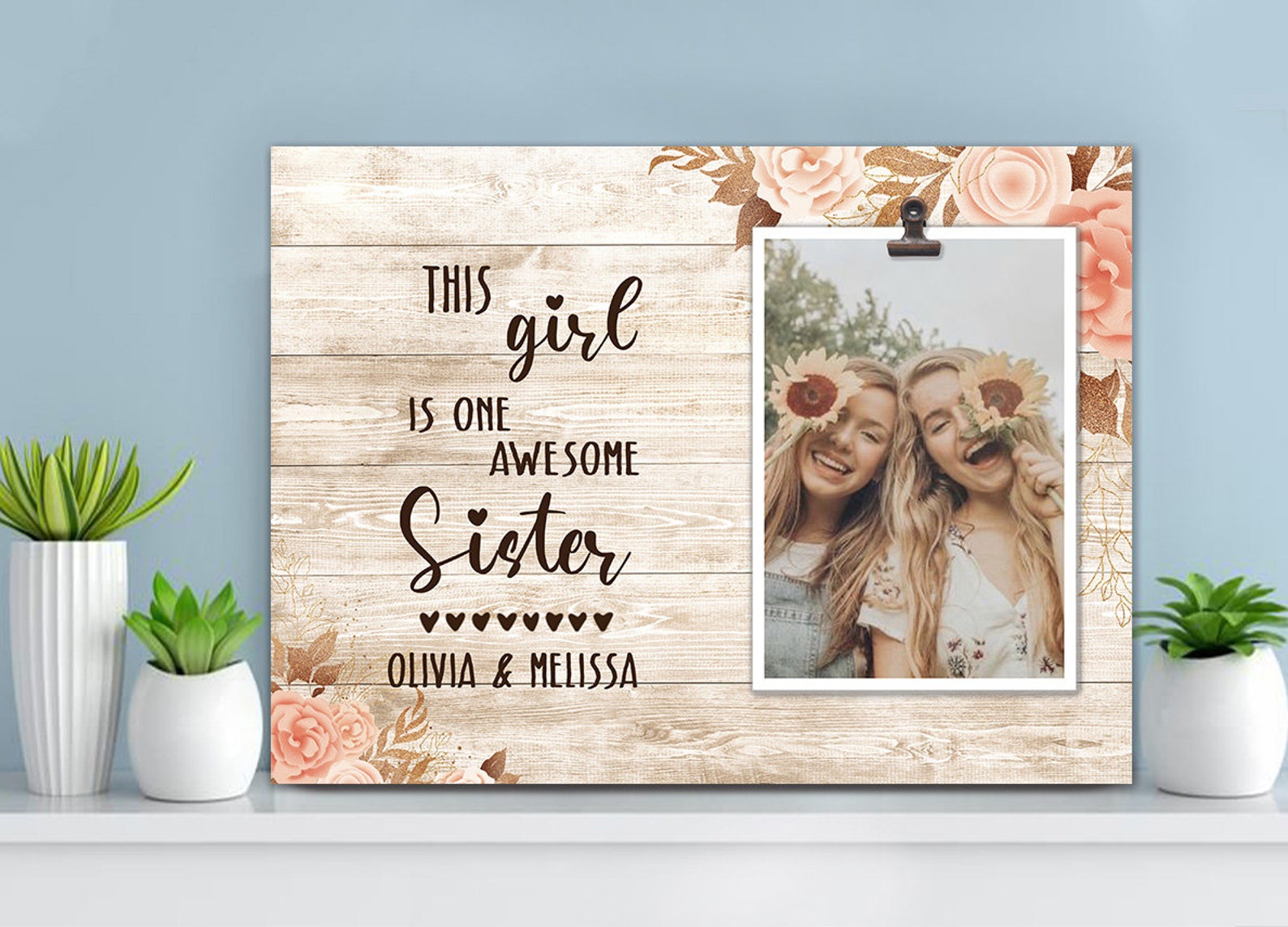 Personalized Picture Frame Sisters Gift Sisters Photo Frame Etsy