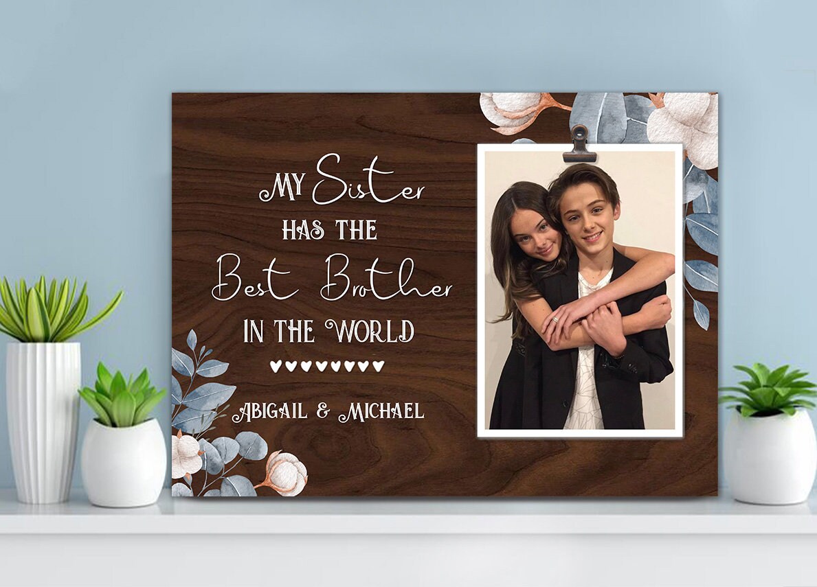 Personalized Photo Frame for Brother Personalized Photo Frame Etsy