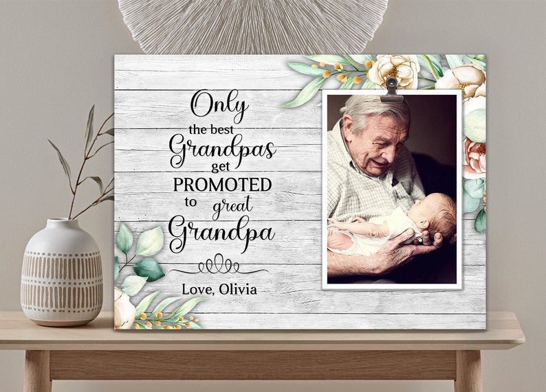 Personalized Photo Frame for Grandpa Custom Picture Frame Etsy