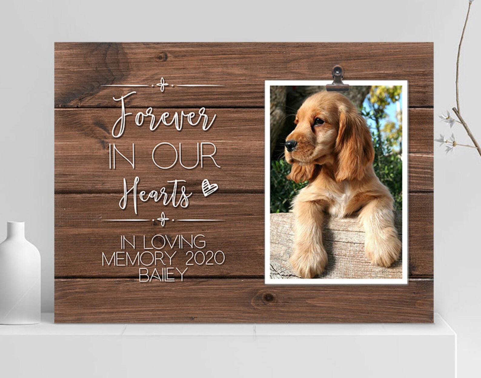 In memory of dog frame Dog remembrance frame Dog memorial Etsy