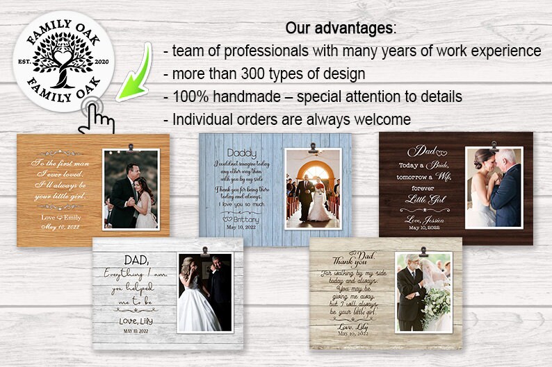 Father of the Bride Gift Father of the Bride Picture Frame Etsy