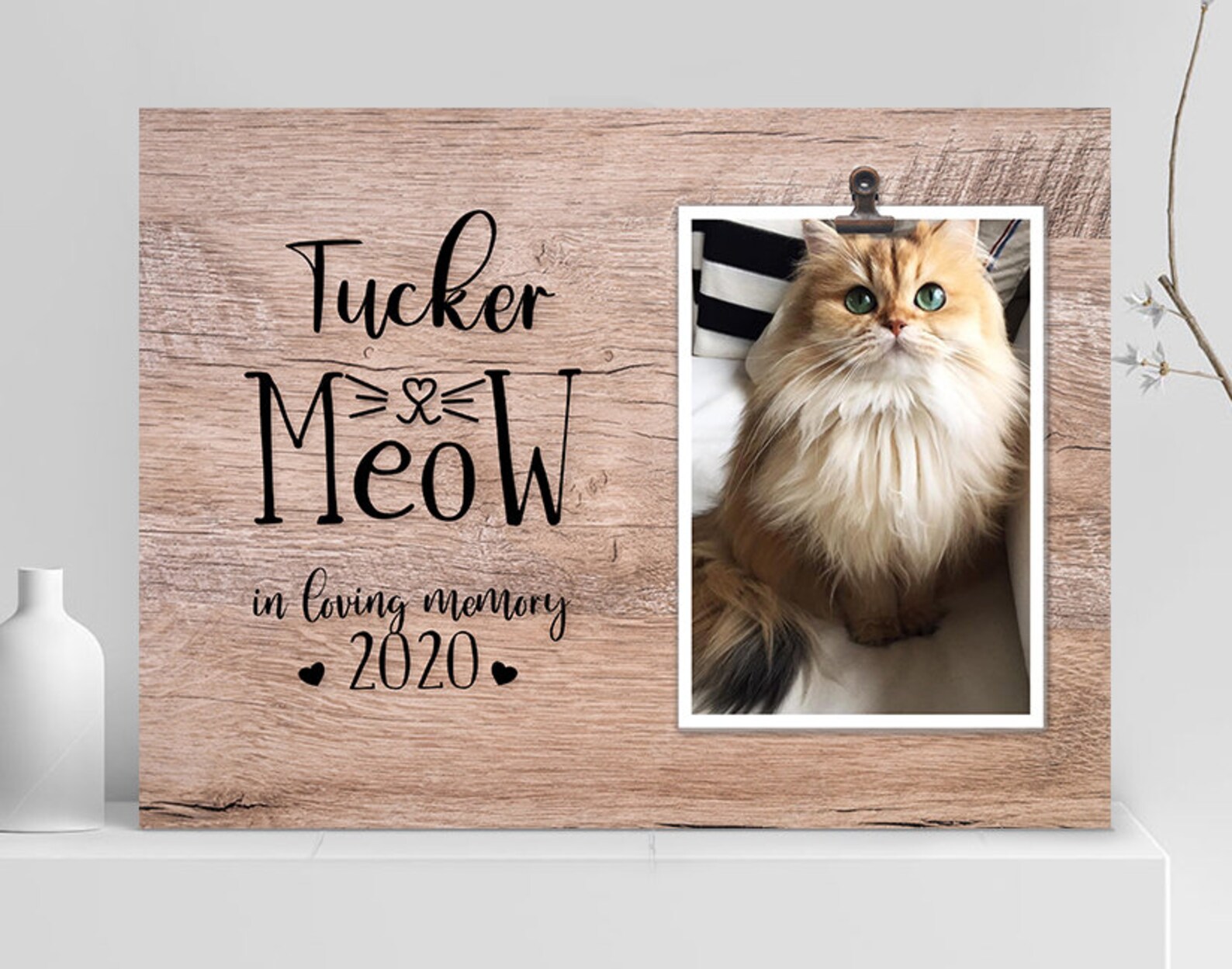 Pet memorial frame cat Cat memorial picture frame Cat Etsy