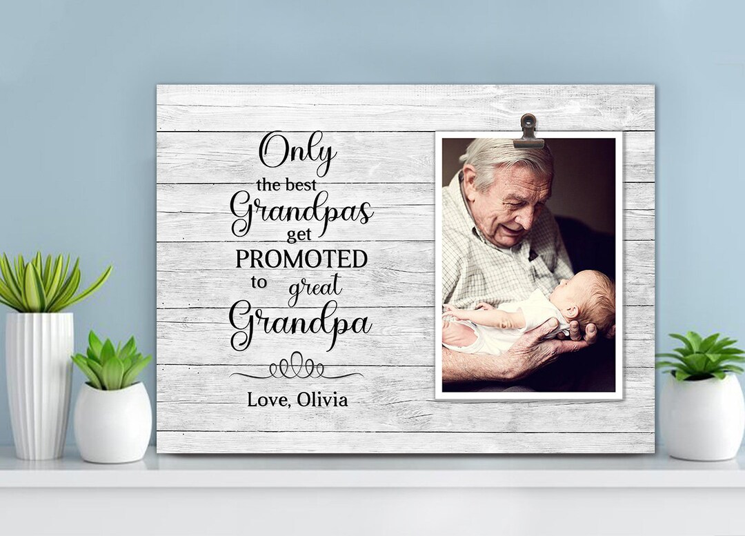 Personalized Photo Frame for Grandpa Custom Picture Frame Etsy