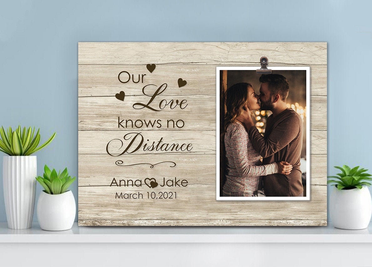 Long distance relationship picture frames Couple picture Etsy