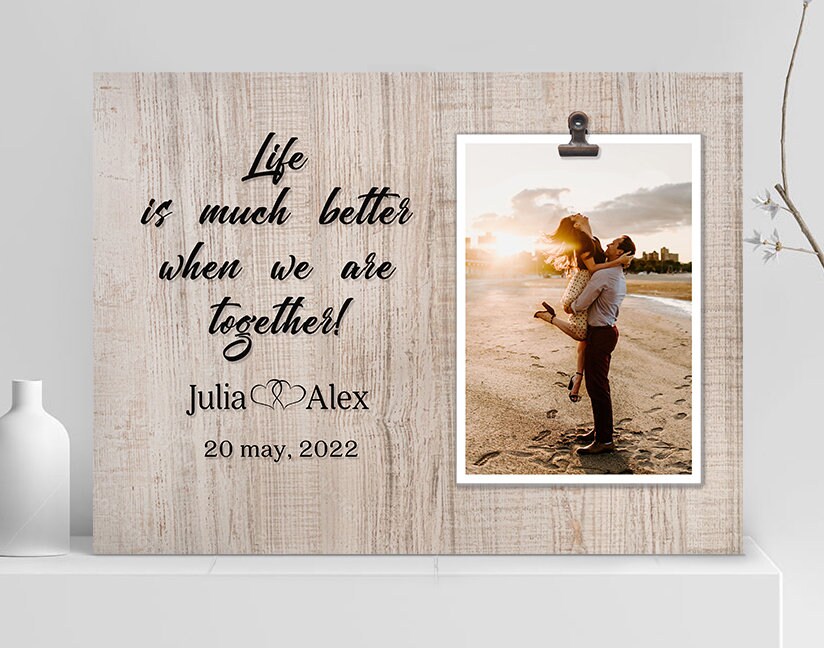 Picture frame for boyfriend Couple picture frames Etsy