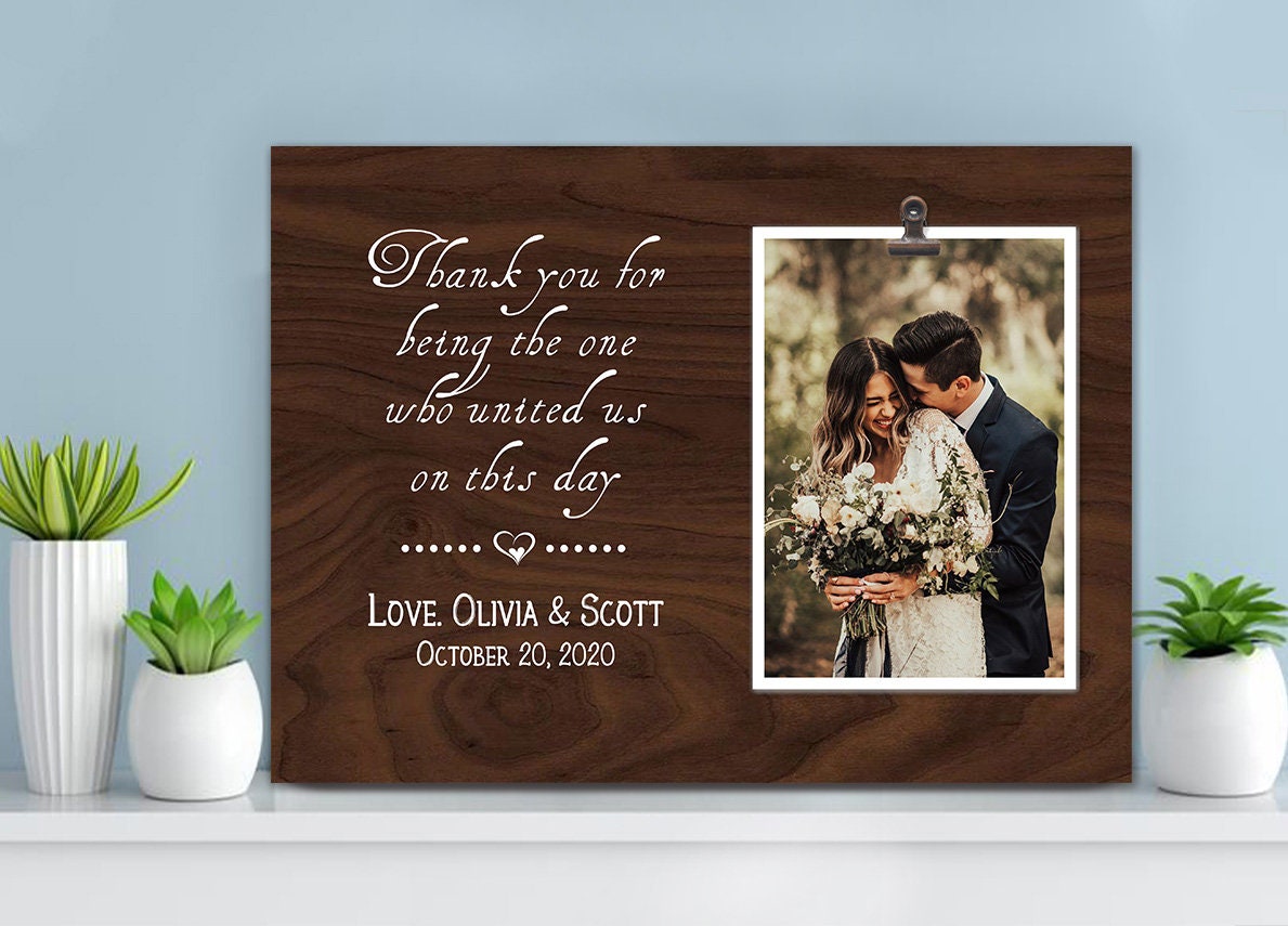 Thank You Picture Frame Thank You Frame Officiant Wedding Etsy