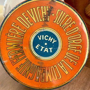 Boîte publicitaire en fer Vintage marque Vichy Etat France