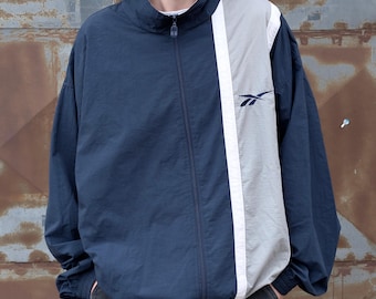 Reebok Oversized Blue Windbreaker 90s Vintage