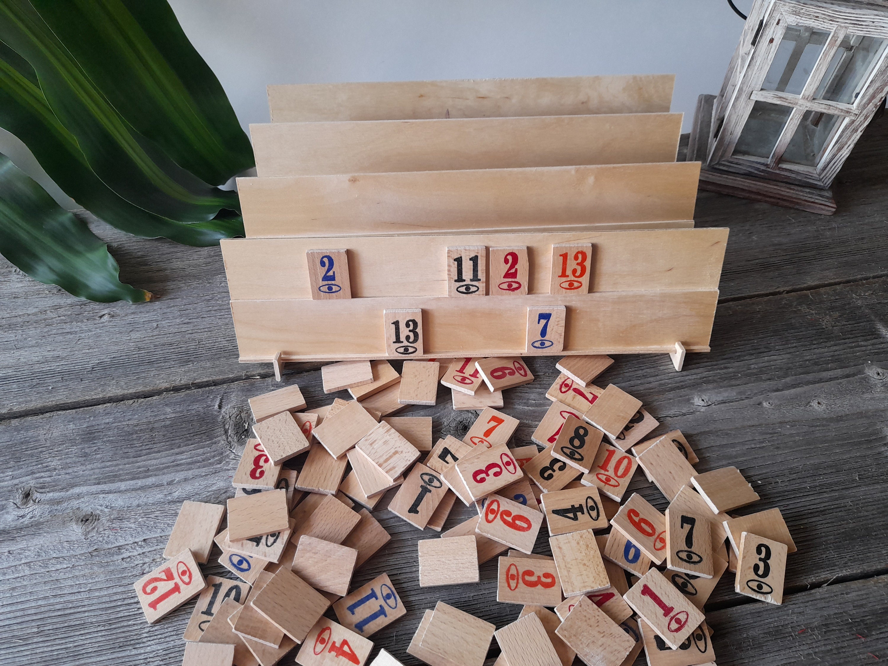 Neues Holz Rummy Brettspiel Rummikub Handarbeit Logikspiel Etsy