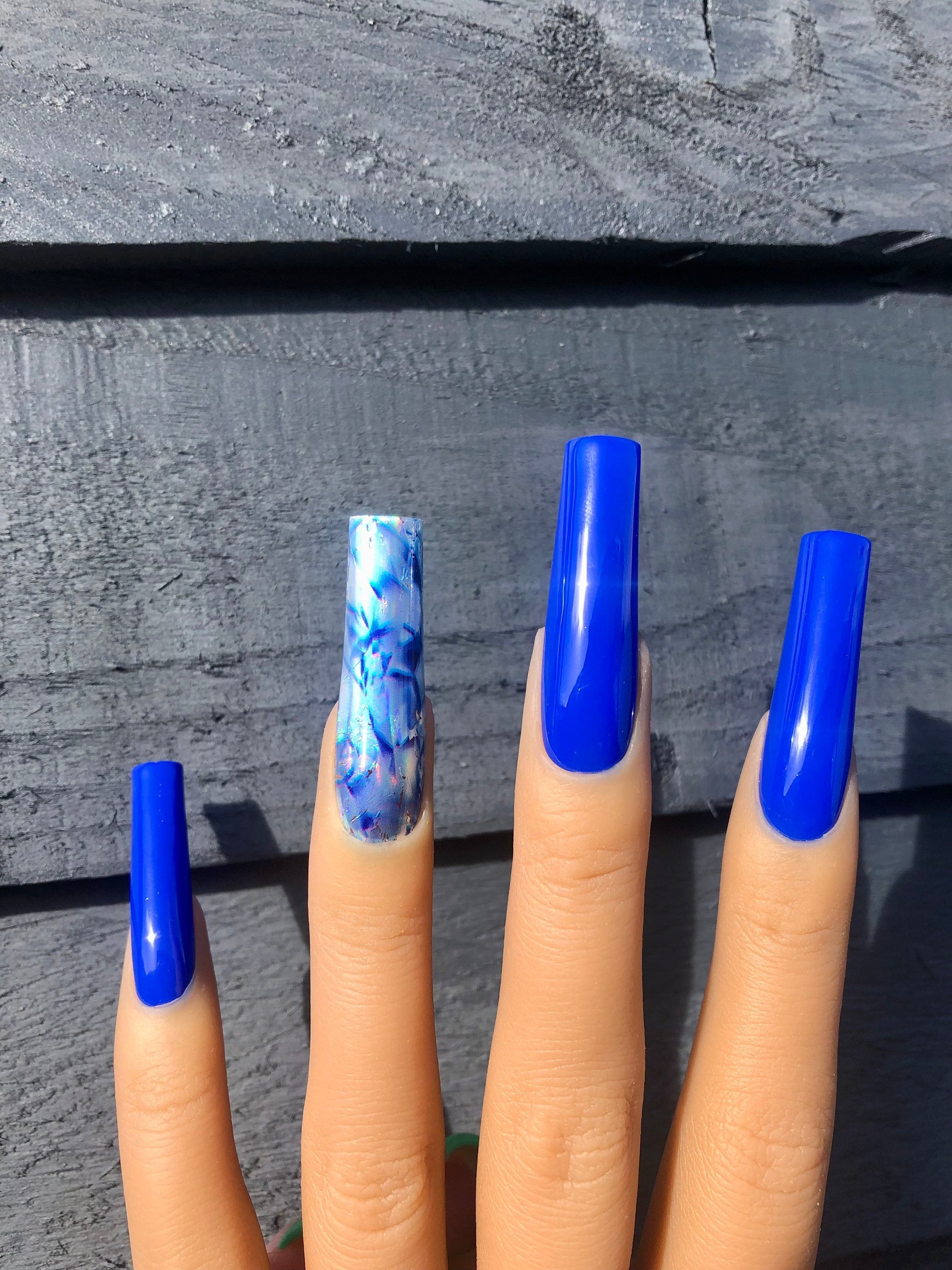 Royal Blue Nails - Etsy Royal Blue Nails - Etsy