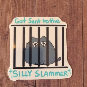 Silly Kitty Sticker / Cat Sticker / Vinyl Sticker / Journaling / Scrapbooking / Hydroflask /Hydroflask Sticker / Cat / Waterproof Sticker