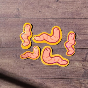 Bag of Worms Stickers / Worm Sticker / Vinyl Sticker / Journaling / Scrapbooking / Hydroflask / Hydroflask Sticker / Funny Sticker / vinyl