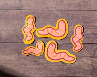 Bag of Worms Stickers / Worm Sticker / Vinyl Sticker / Journaling / Scrapbooking / Hydroflask / Hydroflask Sticker / Funny Sticker / vinyl