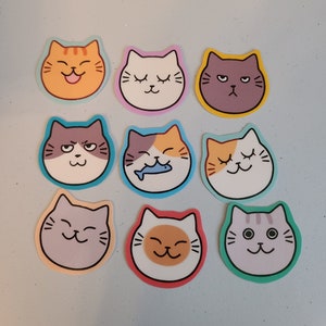 猫ステッカーパック / 猫ステッカー / ビニールステッカー / ジャーナリング / スクラップブッキング / ハイドロフラスク / ハイドロフラスクステッカー / 猫 / 面白いステッカー / 猫