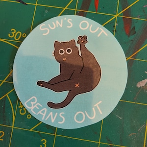 Suns Out Beans Out / Cat Sticker / Vinyl Sticker / Journaling / Scrapbooking / Hydroflask /Hydroflask Sticker / Cat