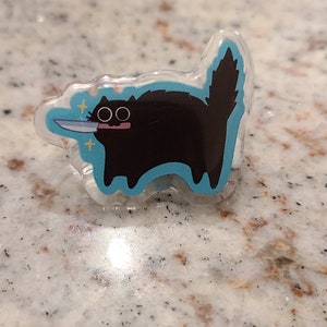 Danger Cat Pin / Cat Acrylic Pin / Pins / Acrylic Pin / Cute Pin