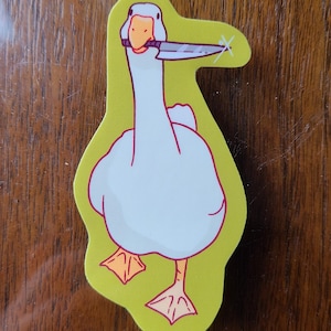 Achtung Gans Aufkleber / Gans Aufkleber / Vinyl Aufkleber / Journaling / Scrapbooking / Hydroflask Aufkleber / Vogel Aufkleber / Gans / Messer Aufkleber