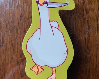Danger Goose Sticker / Goose Sticker / Vinyl Sticker / Journaling / Scrapbooking /Hydroflask Sticker / bird Sticker/ Goose / knife sticker