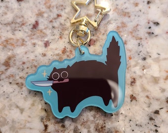 Danger Cat Keychain / Keychain / Cute Keychain / Black Cat / Katze / Geschenke / Geschenk / Cute Cat / Danger Cat