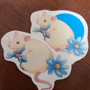 Rat Sticker / Rat / Vinyl Sticker / Journaling / Scrapbooking / Hydroflask /Hydroflask Sticker / Holographic