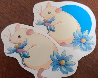 Rat Sticker / Rat / Vinyl Sticker / Journaling / Scrapbooking / Hydroflask /Hydroflask Sticker / Holographic