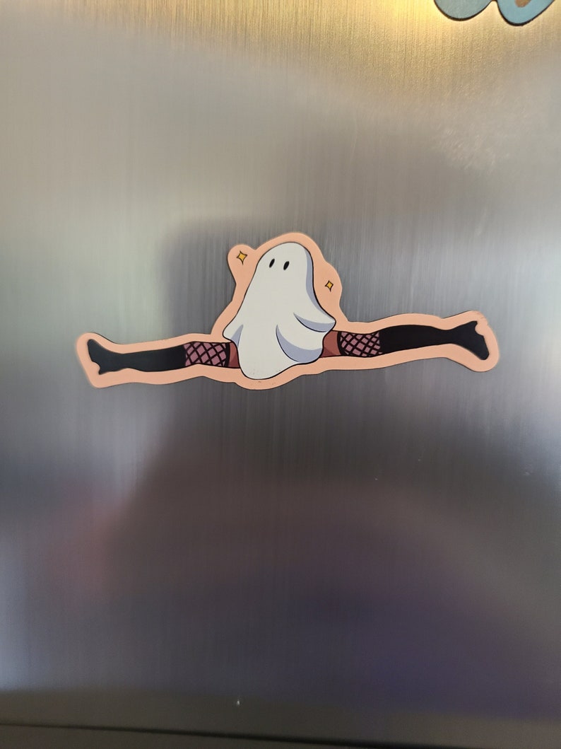 Ghost Babe Magnet / Fridge Magnet / Halloween Decor / Ghost Magnet / Ghost / Halloween / Cute Decor / Small Magnet / Funny Gift image 1