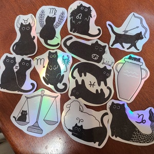 Zodiac Cats / Zodiac/ Zodiac Sticker/ Sticker / Stickers / Holographic Sticker / Holographic Zodiac / Horoscope/ Cat Sticker