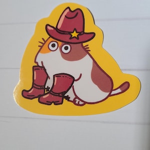 Meowdy Kitty Sticker / Cat Sticker / Vinyl Sticker / Journaling / Scrapbooking / Hydroflask / Cowboy / Cat / Waterproof Sticker