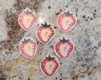 Paquete de pegatinas de fresa brillante / fresas / pegatina de fresa / Paquete de pegatinas de vinilo / Paquete de pegatinas / pegatina de fresa / Pegatina de verano