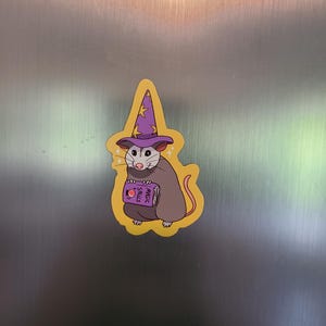 Wizard Possum Magnet / Fridge Magnet / Cute Magnet / Possum Magnet / Opossum /Cute Magnet / Kitchen Decor / Cute Kitchen Accessories