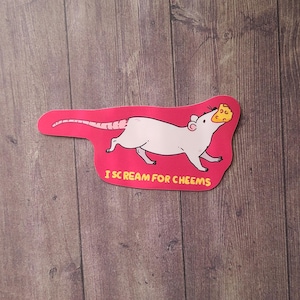 Rat Sticker / Rat / Vinyl Sticker / Journaling / Scrapbooking / Hydroflask /Hydroflask Sticker / Animal Sticker / Mouse sticker