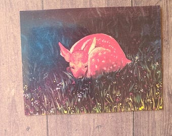 Deer Sticker / Painted sticker  / Vinyl Sticker / Journaling / Scrapbooking / Hydroflask /Hydroflask Sticker / Cottagecore Sticker / spring